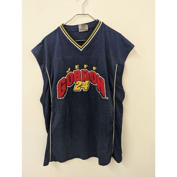 Mens Vtg NASCAR Chase Authentics Sleeveless T-shirt Jeff Gordon #24 Sewn 90s XL - Picture 1 of 10